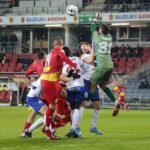 05.04.2022. Kielce. Mecz 25. kolejki Fortuna 1 Ligi, Korona Kielce - Podbeskidzie Bielsko-Biała / Wiktor Taszłow / Radio Kielce