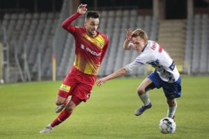 05.04.2022. Kielce. Mecz 25. kolejki Fortuna 1 Ligi, Korona Kielce - Podbeskidzie Bielsko-Biała / Wiktor Taszłow / Radio Kielce