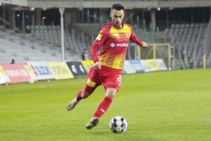 05.04.2022. Kielce. Mecz 25. kolejki Fortuna 1 Ligi, Korona Kielce - Podbeskidzie Bielsko-Biała / Wiktor Taszłow / Radio Kielce