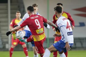 05.04.2022. Kielce. Mecz 25. kolejki Fortuna 1 Ligi, Korona Kielce - Podbeskidzie Bielsko-Biała / Wiktor Taszłow / Radio Kielce