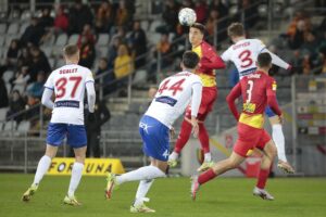 05.04.2022. Kielce. Mecz 25. kolejki Fortuna 1 Ligi, Korona Kielce - Podbeskidzie Bielsko-Biała / Wiktor Taszłow / Radio Kielce