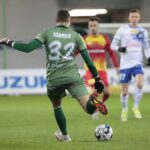 05.04.2022. Kielce. Mecz 25. kolejki Fortuna 1 Ligi, Korona Kielce - Podbeskidzie Bielsko-Biała / Wiktor Taszłow / Radio Kielce