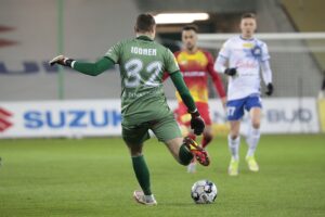 05.04.2022. Kielce. Mecz 25. kolejki Fortuna 1 Ligi, Korona Kielce - Podbeskidzie Bielsko-Biała / Wiktor Taszłow / Radio Kielce