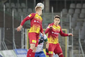 05.04.2022. Kielce. Mecz 25. kolejki Fortuna 1 Ligi, Korona Kielce - Podbeskidzie Bielsko-Biała / Wiktor Taszłow / Radio Kielce