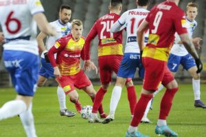 05.04.2022. Kielce. Mecz 25. kolejki Fortuna 1 Ligi, Korona Kielce - Podbeskidzie Bielsko-Biała / Wiktor Taszłow / Radio Kielce