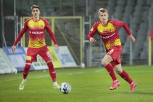 05.04.2022. Kielce. Mecz 25. kolejki Fortuna 1 Ligi, Korona Kielce - Podbeskidzie Bielsko-Biała / Wiktor Taszłow / Radio Kielce