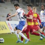 05.04.2022. Kielce. Mecz 25. kolejki Fortuna 1 Ligi, Korona Kielce - Podbeskidzie Bielsko-Biała / Wiktor Taszłow / Radio Kielce
