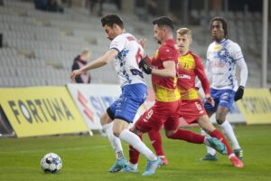 05.04.2022. Kielce. Mecz 25. kolejki Fortuna 1 Ligi, Korona Kielce - Podbeskidzie Bielsko-Biała / Wiktor Taszłow / Radio Kielce