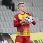 05.04.2022. Kielce. Mecz 25. kolejki Fortuna 1 Ligi, Korona Kielce - Podbeskidzie Bielsko-Biała / Wiktor Taszłow / Radio Kielce