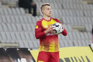 05.04.2022. Kielce. Mecz 25. kolejki Fortuna 1 Ligi, Korona Kielce - Podbeskidzie Bielsko-Biała / Wiktor Taszłow / Radio Kielce