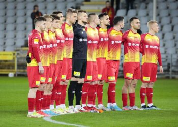 05.04.2022. Kielce. Mecz 25. kolejki Fortuna 1 Ligi, Korona Kielce - Podbeskidzie Bielsko-Biała / Wiktor Taszłow / Radio Kielce