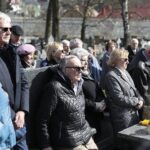 07.04.2022. Kielce. Pogrzeb Stanisława Nyczaja - prezesa kieleckiego oddziału Związku Literatów Polskich / Wiktor Taszłow / Radio Kielce