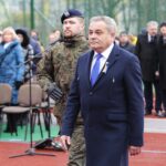 08.04.2022. Kielce. Ślubowanie klas mundurowych w Zespole Szkół Mechanicznych. Na zdjęciu: Dariusz Wójcik - dyrektor Zespołu Szkół Mechanicznych / Wiktor Taszłow / Radio Kielce