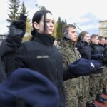 08.04.2022. Kielce. Ślubowanie klas mundurowych w Zespole Szkół Mechanicznych / Wiktor Taszłow / Radio Kielce