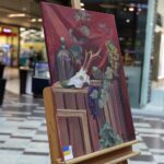 08.04.2022. Kielce. Galeria Korona. Kiermasz kieleckiego "Plastyka" z którego dochód pomoże mieszkańcom Ukrainy / Wiktor Taszłow / Radio Kielce