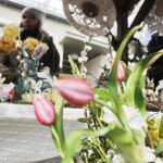 10.04.2022 Kielce. Kiermasz wielkanocny przed Dworkiem Laszczyków / Jarosław Kubalski / Radio Kielce