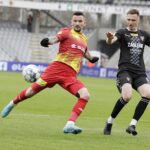 09.04.2022 Kielce. Piłka nożna I Liga. Mecz Korona Kielce - Zagłębie Sosnowiec / Jarosław Kubalski / Radio Kielce