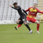 09.04.2022 Kielce. Piłka nożna I Liga. Mecz Korona Kielce - Zagłębie Sosnowiec / Jarosław Kubalski / Radio Kielce