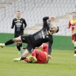 09.04.2022 Kielce. Piłka nożna I Liga. Mecz Korona Kielce - Zagłębie Sosnowiec / Jarosław Kubalski / Radio Kielce