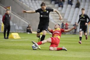 30.04.2022 Kielce Fortuna 1 Liga. Mecz Korona Kielce - Górnik Polkowice / Jarosław Kubalski / Radio Kielce