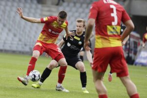 30.04.2022 Kielce Fortuna 1 Liga. Mecz Korona Kielce - Górnik Polkowice / Jarosław Kubalski / Radio Kielce