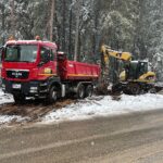 01.04.2022. Miejsce budowy ronda przy zjeździe do ośrodka Polanika w Zagnańsku / Wiktor Taszłow / Radio Kielce