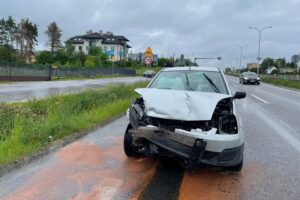 27.05.2022. Zgórsko. Wypadek na drodze wojewódzkiej nr 762 / Dionizy Krawczyński / Radio Kielce