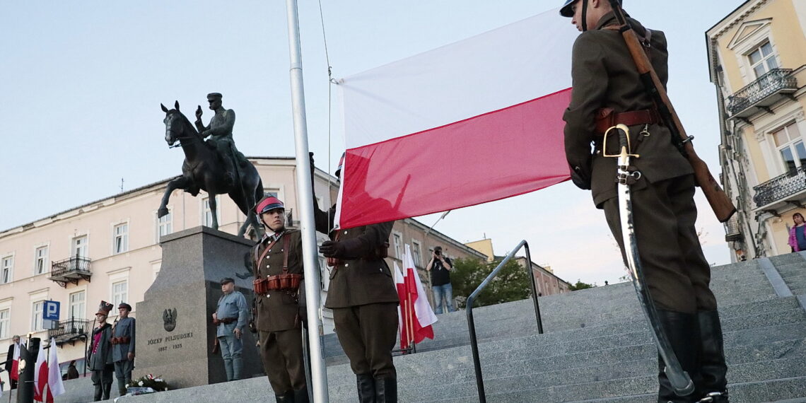 12.05.2022. Kielce. Uroczystości w związane z 87. rocznicą śmierci Józefa Piłsudskiego /  Fot. Wiktor Taszłow - Radio Kielce