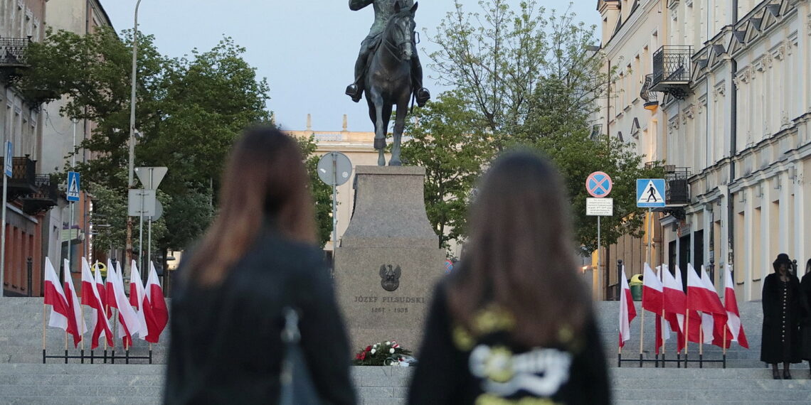 12.05.2022. Kielce. Uroczystości w związane z 87. rocznicą śmierci Józefa Piłsudskiego /  Fot. Wiktor Taszłow - Radio Kielce