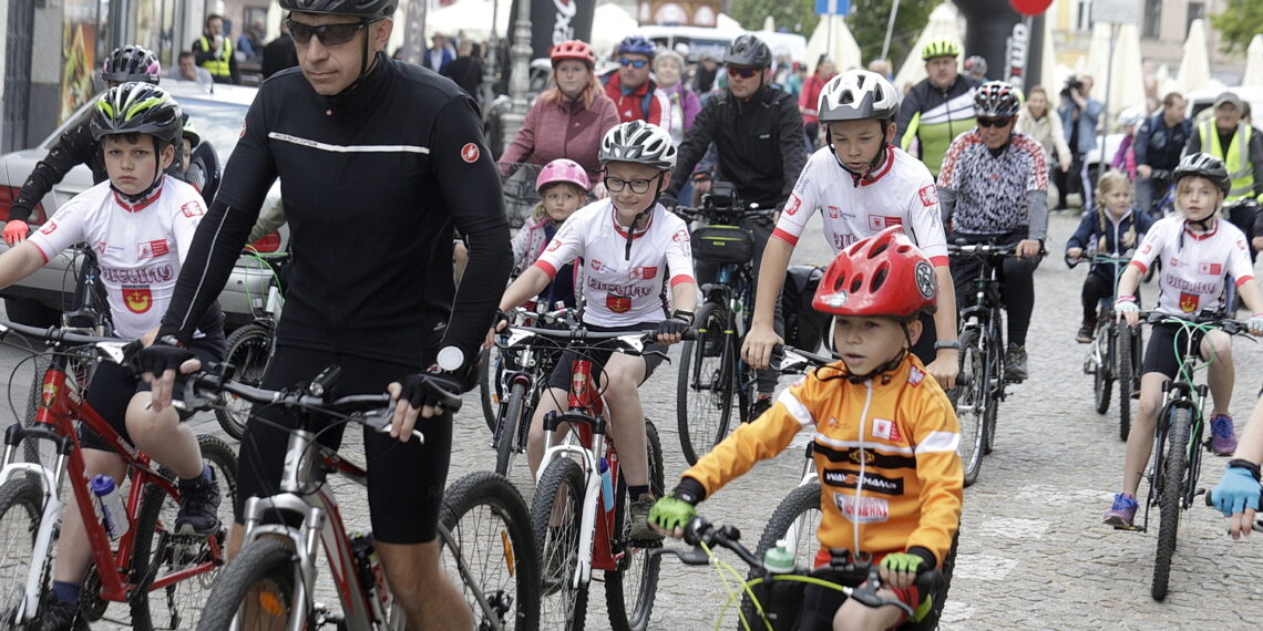 29.05.2022 Kielce. Rynek.  I Świętokrzyski Dzień Roweru