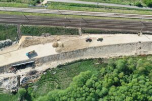 19.05.2022 Budowa linii kolejowej nr 582 Czarnca - Włoszczowa Północna / Jarosław Kubalski / Radio Kielce