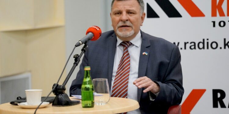 22.05.2022. Radio Kielce. Studio Polityczne. Na zdjęciu: poseł Andrzej Kryj - Prawo i Sprawiedliwość / Piotr Kwaśniewski / Radio Kielce