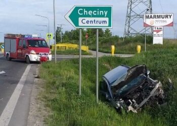 24.05.2022. Chęciny. Wypadek / KMP Kielce