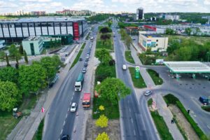 09.05.2022. Kielce. Skrzyżowanie alei Solidarności i alei Tysiąclecia Państwa Polskiego / Jarosław Kubalski / Radio Kielce