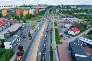 09.05.2022. Kielce. Skrzyżowanie alei Solidarności i alei Tysiąclecia Państwa Polskiego / Jarosław Kubalski / Radio Kielce