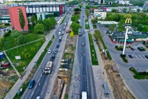 09.05.2022. Kielce. Skrzyżowanie alei Solidarności i alei Tysiąclecia Państwa Polskiego / Jarosław Kubalski / Radio Kielce