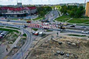 09.05.2022. Kielce. Skrzyżowanie alei Solidarności i alei Tysiąclecia Państwa Polskiego / Jarosław Kubalski / Radio Kielce