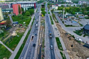 09.05.2022. Kielce. Skrzyżowanie alei Solidarności i alei Tysiąclecia Państwa Polskiego / Jarosław Kubalski / Radio Kielce