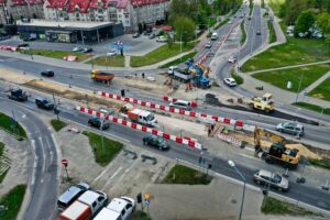 09.05.2022. Kielce. Skrzyżowanie alei Solidarności i alei Tysiąclecia Państwa Polskiego / Jarosław Kubalski / Radio Kielce