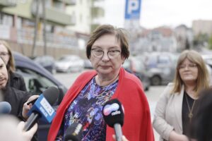 04.05.2022. Kielce. Otwarcie punktu pomocy dla uchodźców z Ukrainy przy ulicy Turystycznej. Na zdjęciu: Magdalena Gościniewicz - dyrektor Miejskiego Ośrodka Pomocy Rodzinie w Kielcach / Jarosław Kubalski / Radio Kielce