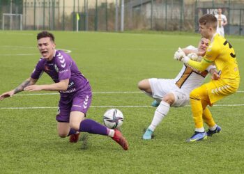 27.04.2022. Łagów. III liga piłki nożnej: ŁKS Probudex Łagów - Podlasie Biała Podlaska / Wiktor Taszłow / Radio Kielce