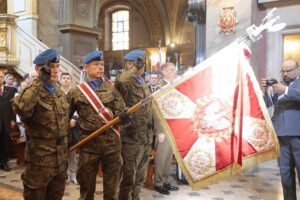 03.05.2022. Kielce. Msza Świętej otwierająca świętokrzyskie obchody Święta Konstytucji 3 Maja / Wiktor Taszłow / Radio Kielce