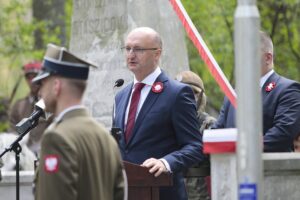 03.05.2022. Kielce. Obchody Święta Konstytucji 3 Maja. Na zdjęciu: Piotr Wawrzyk - wiceminister spraw zagranicznych / Wiktor Taszłow / Radio Kielce