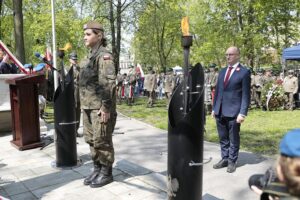 03.05.2022. Kielce. Obchody Święta Konstytucji 3 Maja. Na zdjęciu: Piotr Wawrzyk - wiceminister spraw zagranicznych / Wiktor Taszłow / Radio Kielce