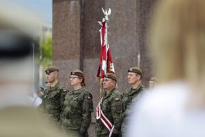 09.05.2022. Kielce. Uroczystości 77. rocznicy zakończenia II wojny światowej / Wiktor Taszłow / Radio Kielce