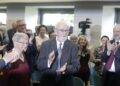 18.05.2022 Kielce. WBP - uroczysta sesja z okazji 90. rocznicy urodzin profesora Stanisława Żaka. Na zdjęciu prof. Stanisław Żak / Jarosław Kubalski / Radio Kielce