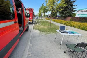 20.05.2022. Kielce. Ulica Grunwaldzka. Wyciek gazu na stacji benzynowej / Wiktor Taszłow / Radio Kielce