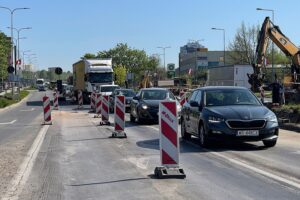 09.05.2022. Kielce. Remont alei Solidarności / Wiktor Taszłow / Radio Kielce