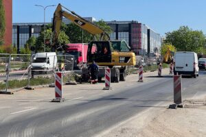 09.05.2022. Kielce. Remont alei Solidarności / Wiktor Taszłow / Radio Kielce