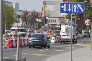 11.05.2022. Kielce. Skrzyżowanie alei Solidarności i alei Tysiąclecia Państwa Polskiego / Wiktor Taszłow / Radio Kielce